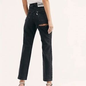 Free People The Ragged Priest Back Slash Jeans Black